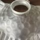 Transparent molded glass suspension in flower shape