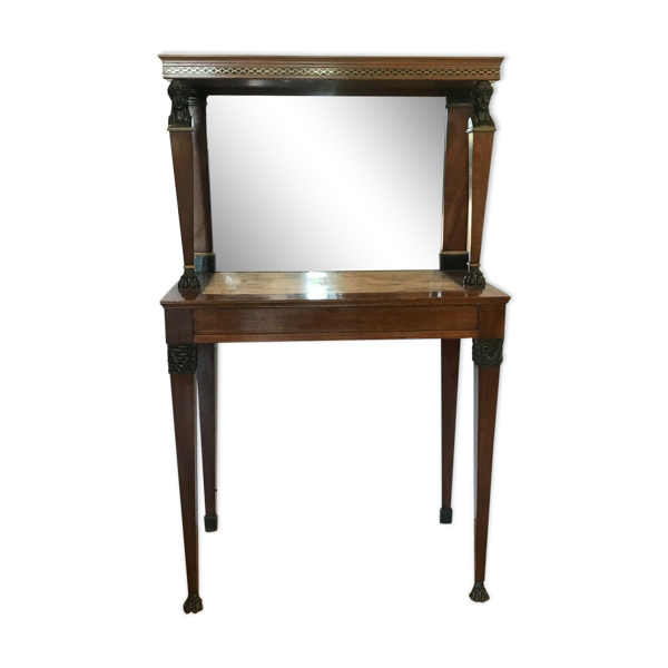 Console a fond de miroir d'époque empire en acajou xix siècle