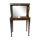 Console with mirror background period empire mahogany xix century