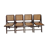 70s folding chairs canning chairs set of four