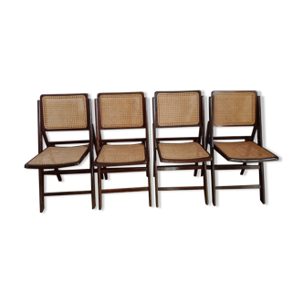 70s folding chairs canning chairs set of four