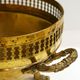 Planter on lion legs, made of golden metal
