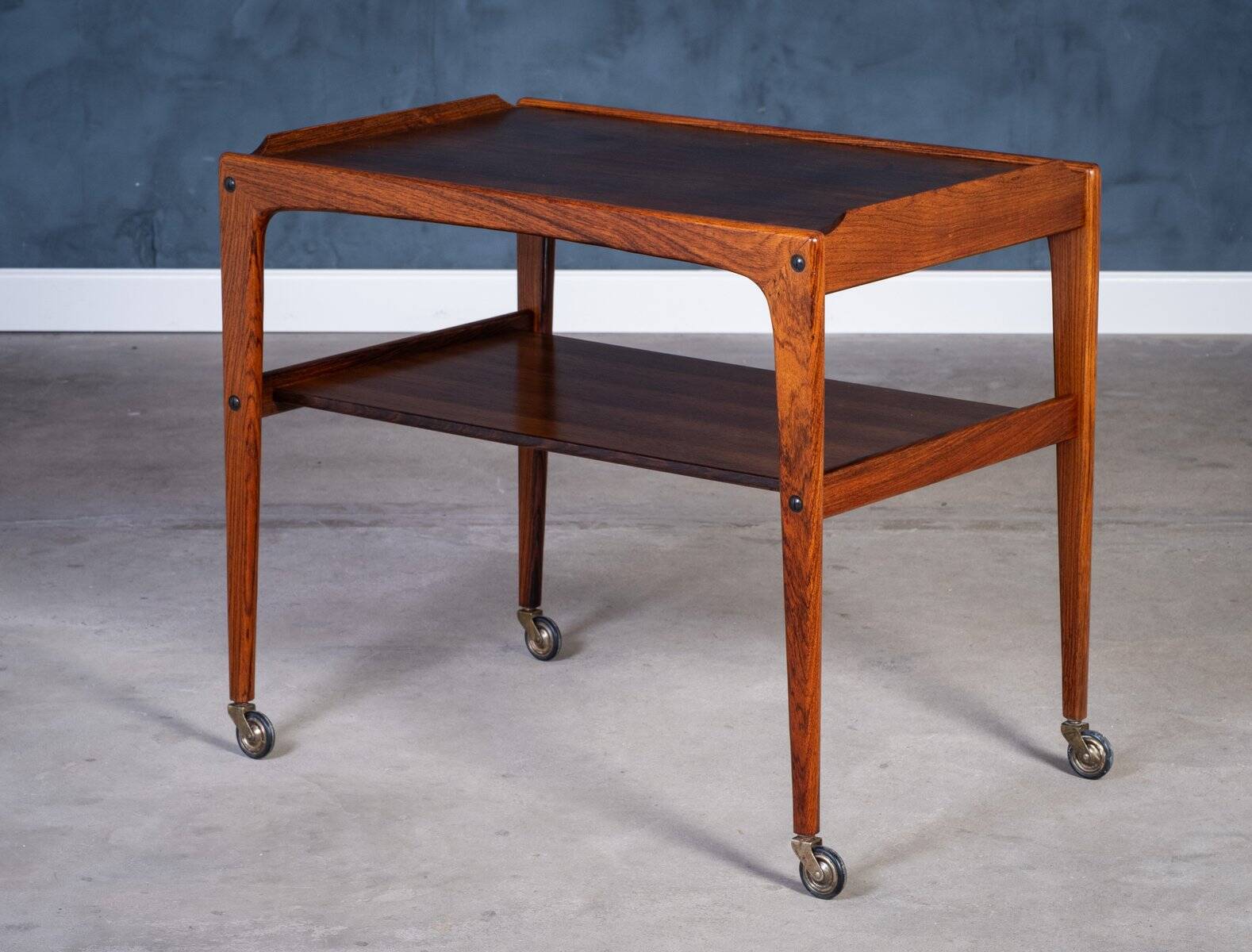 Bar Cart in Rosewood by Edmund Brouer, Denmark, 1970s