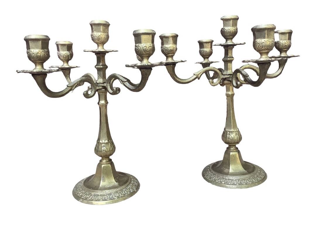 Pair of golden candlesticks