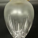 Louis XV style pointed ceiling light/suspension - bronze & glass