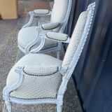 Pair of Louis XVI style armchairs