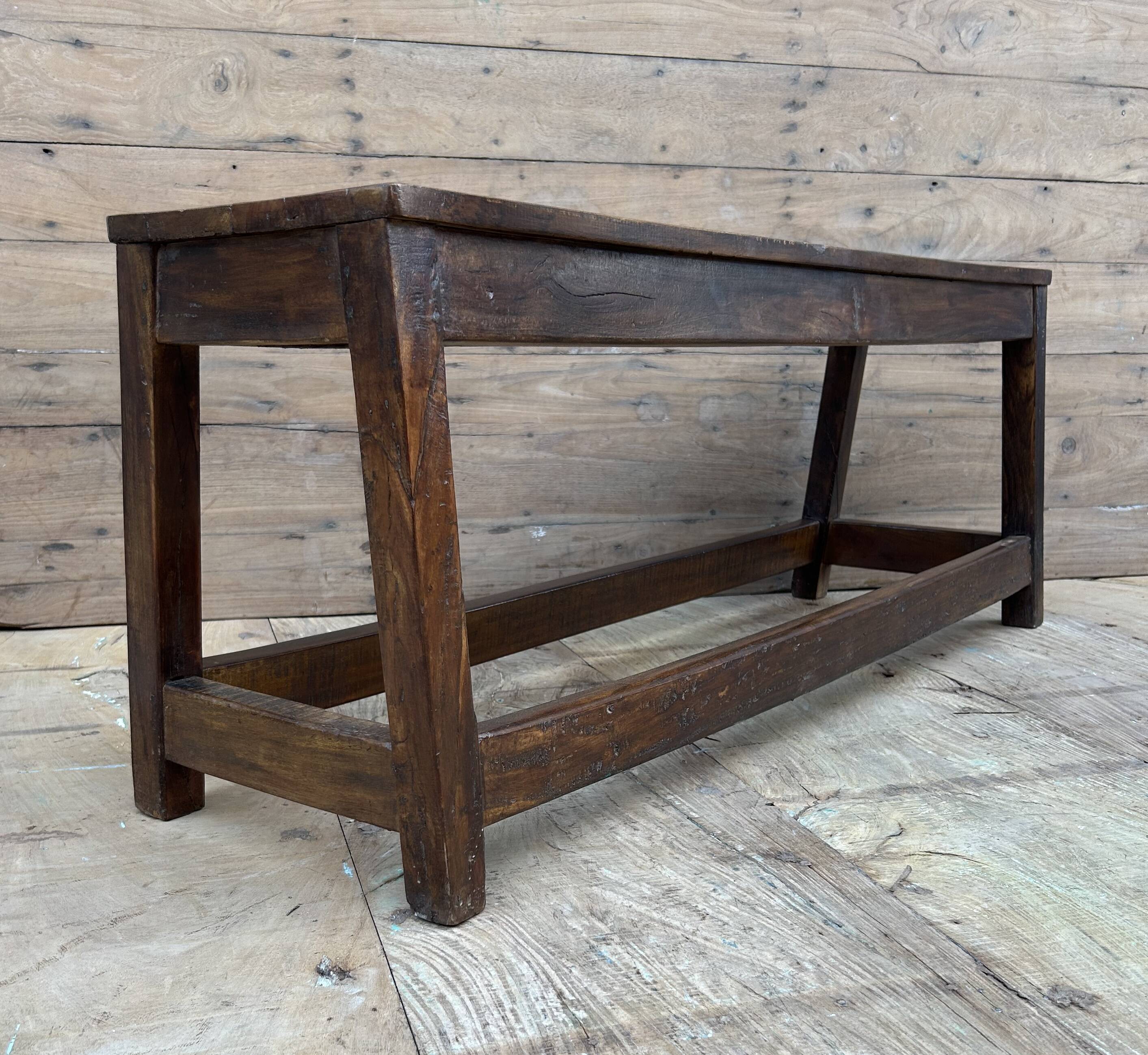 bench in Burmese teak
