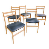 Set of 5 Scandinavian chairs
