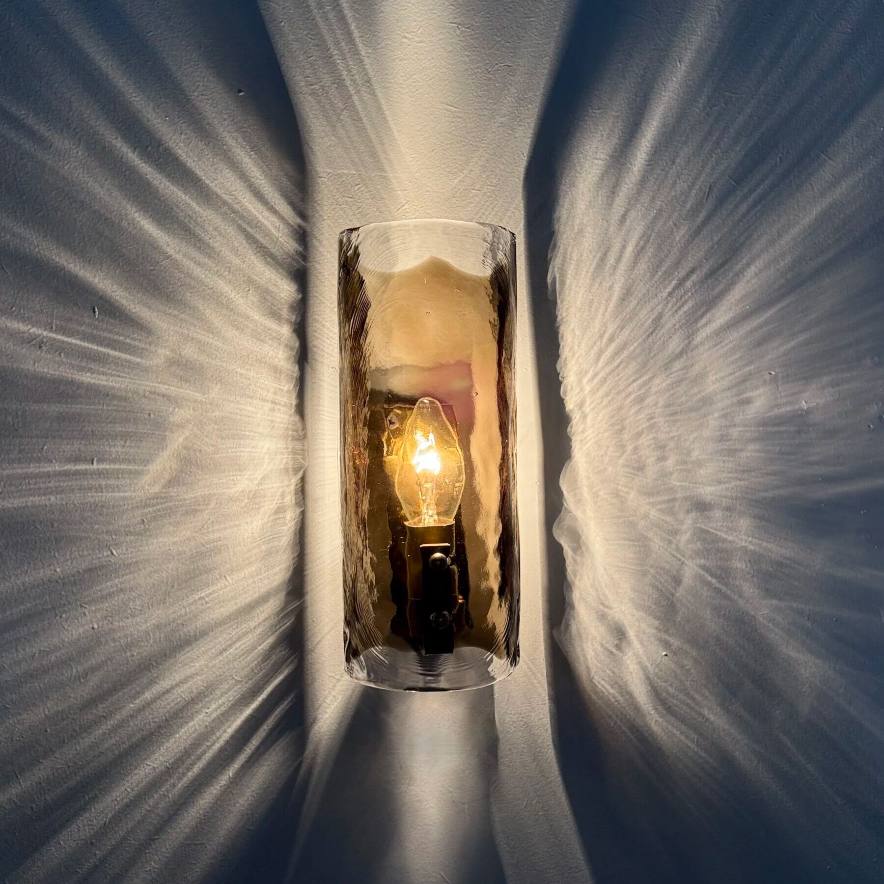 Mid-century glass wall lamp sconce J.T. Kalmar, 1970s, Germany
