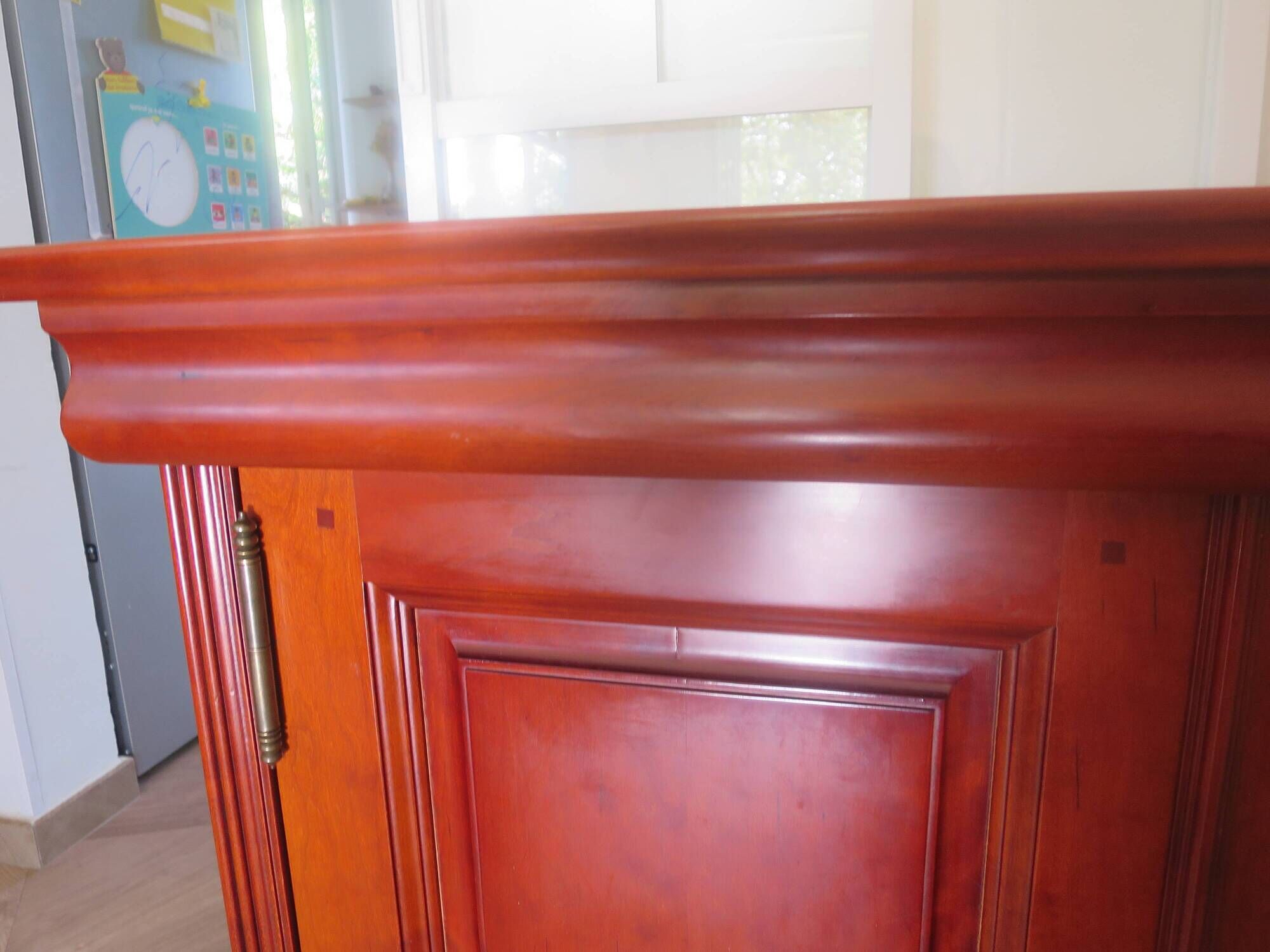Occasional furniture - TV unit - Rotating tray - Louis Philippe - Solid wood