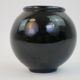 Black ceramic ball vase from Biot