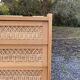 Commode vintage bois rotin