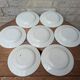 7 old deep plates in Salins earthenware model Nénuphar 24.5cm