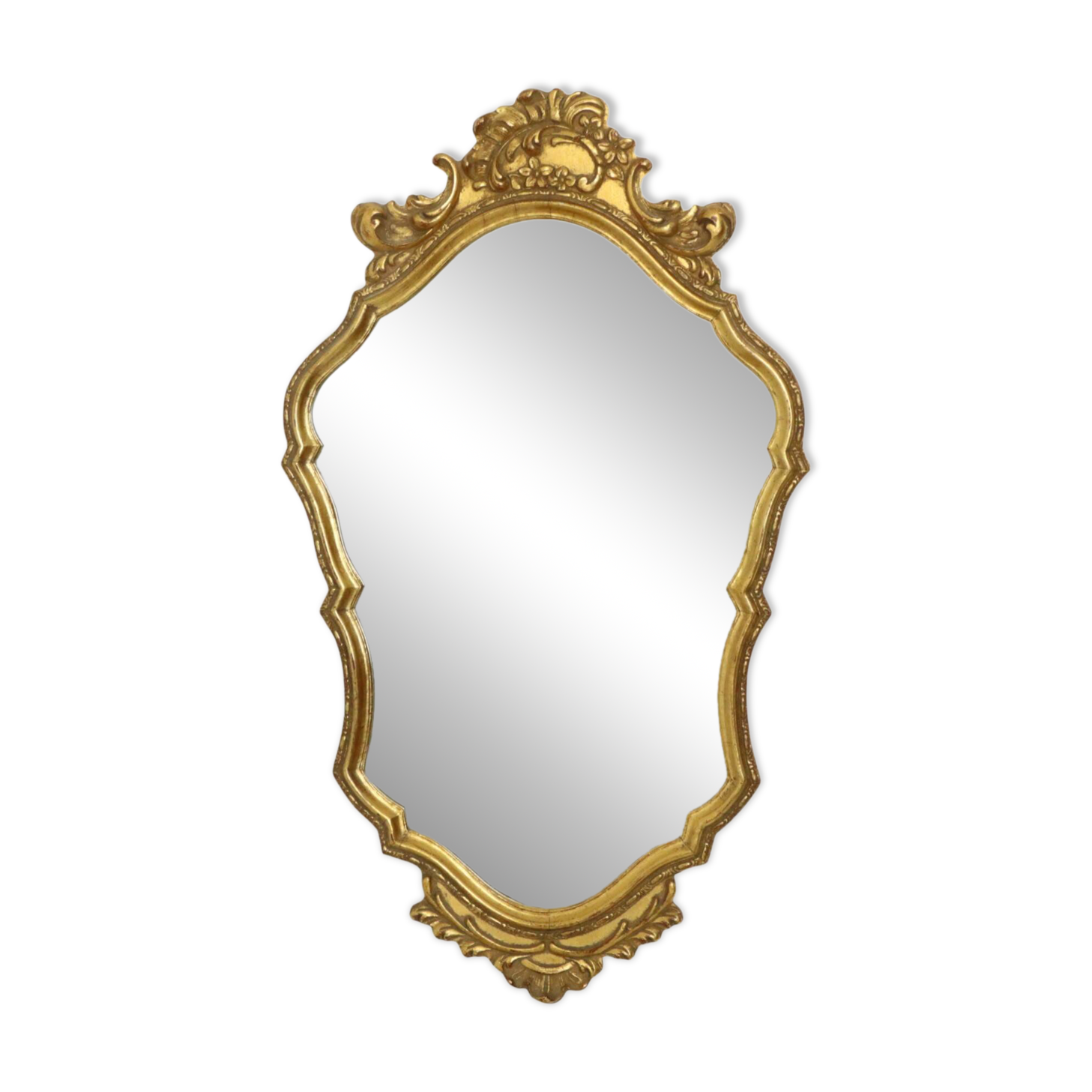 Classic Gold Leaf Mirror Crested Mirror Baroque Deknudt
