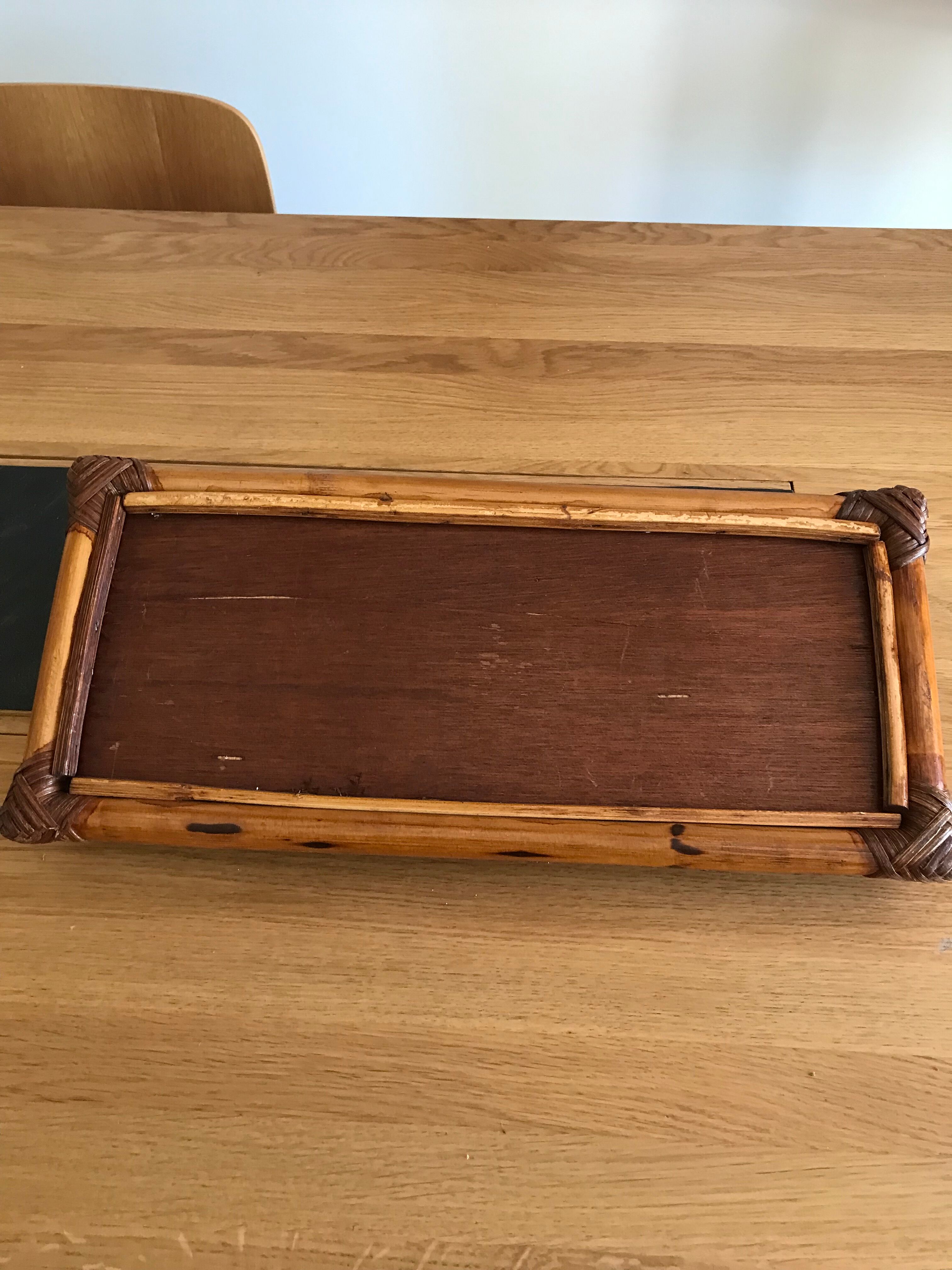 Vintage rattan shelf