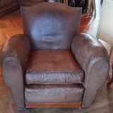 Vintage large club armchair moustache model