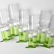 Set of 6 Limoncino Sherry Glasses / Green Sorbetto Stemware /Bormioli Rocco