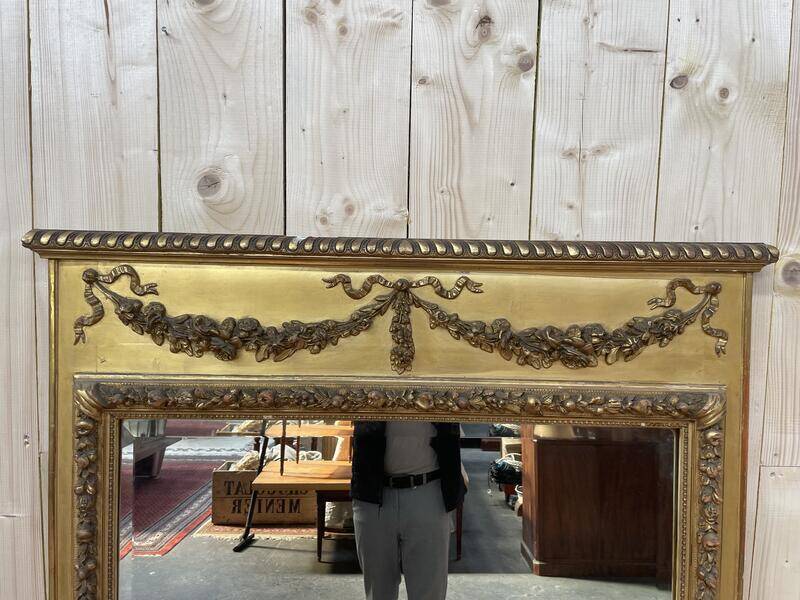 Miroir - Trumeau style Louis XVI époque  Napoléon III
