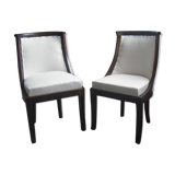 2 Trimmed armchairs