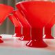 Six Red Glass Joy by Leonardo Drinking Glasses - Postmodern Memphis Style, 1980s Italian Vintage Glassware