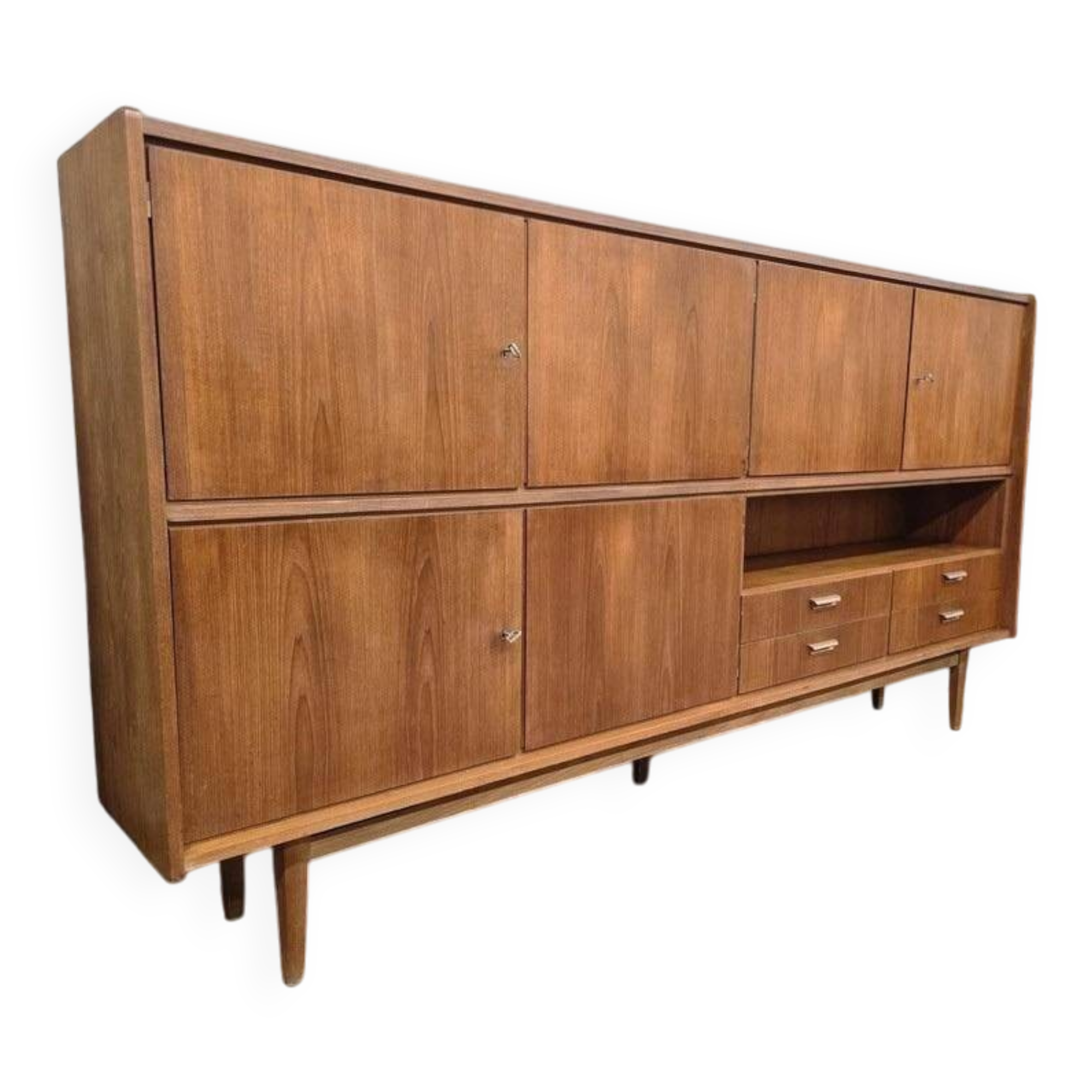 vintage XL armoire en bois / meuble mural / midboard