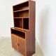 Mahogany library — closed storage and open cubbies, custom-made, 1960s.
