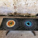 Ceramic and chrome coffee table circa 70s