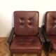 Brown vintage armchairs, 1960s