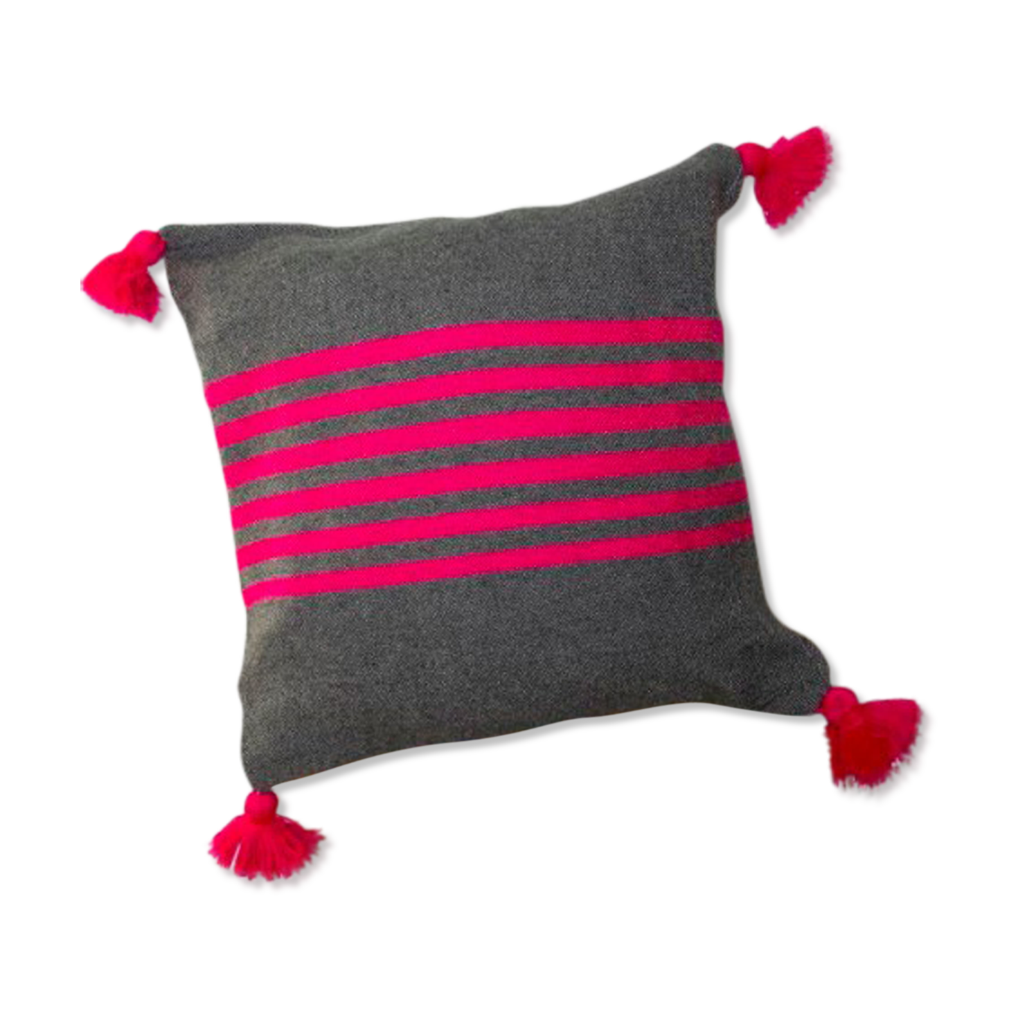 Grey and pink cushion
