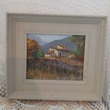 Oil painting of a Provençal landscape
