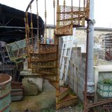 XXeme iron-cast spiral staircase