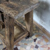 Ancient wooden workbench
