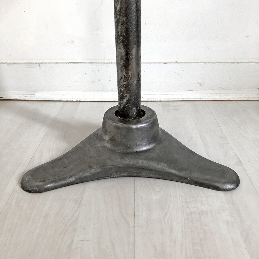 Vintage dentist's stool in aluminum from the 50s