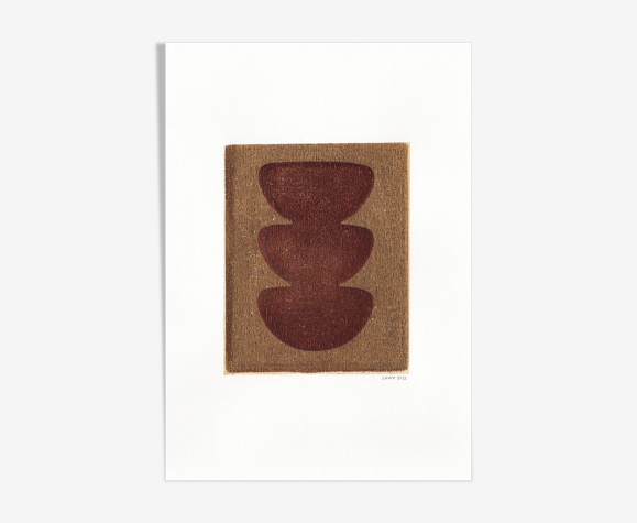 Peinture sur papier illustration abstraite sans cadre