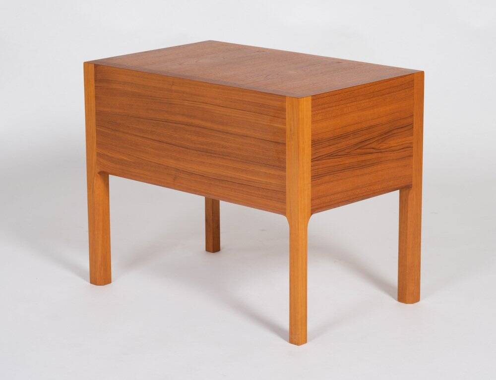 Large Vintage Teak Bedside Table, Denmark, 1960s