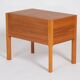 Large Vintage Teak Bedside Table, Denmark, 1960s