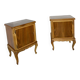 Tables de chevet italiennes en placage de noyer du milieu du siècle, années 1960.