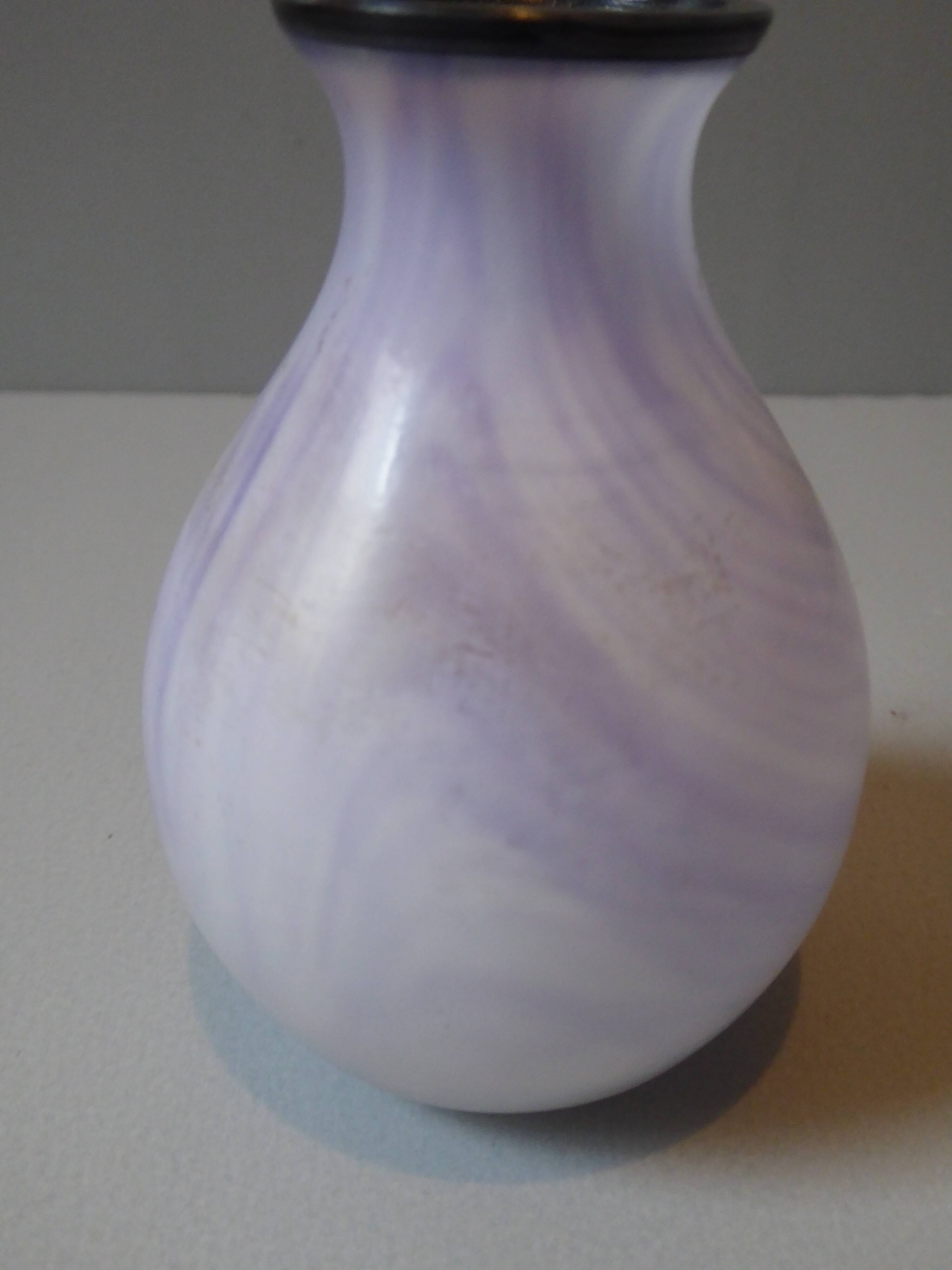 Purple glass paste vase