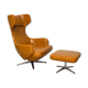 Swivel and ottoman hull chair