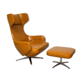 Swivel and ottoman hull chair