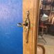 Miroir vintage géant bois clair miroir ovale 1920