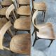 Set of 26 Baumann wooden bistro chairs from the 1950s France