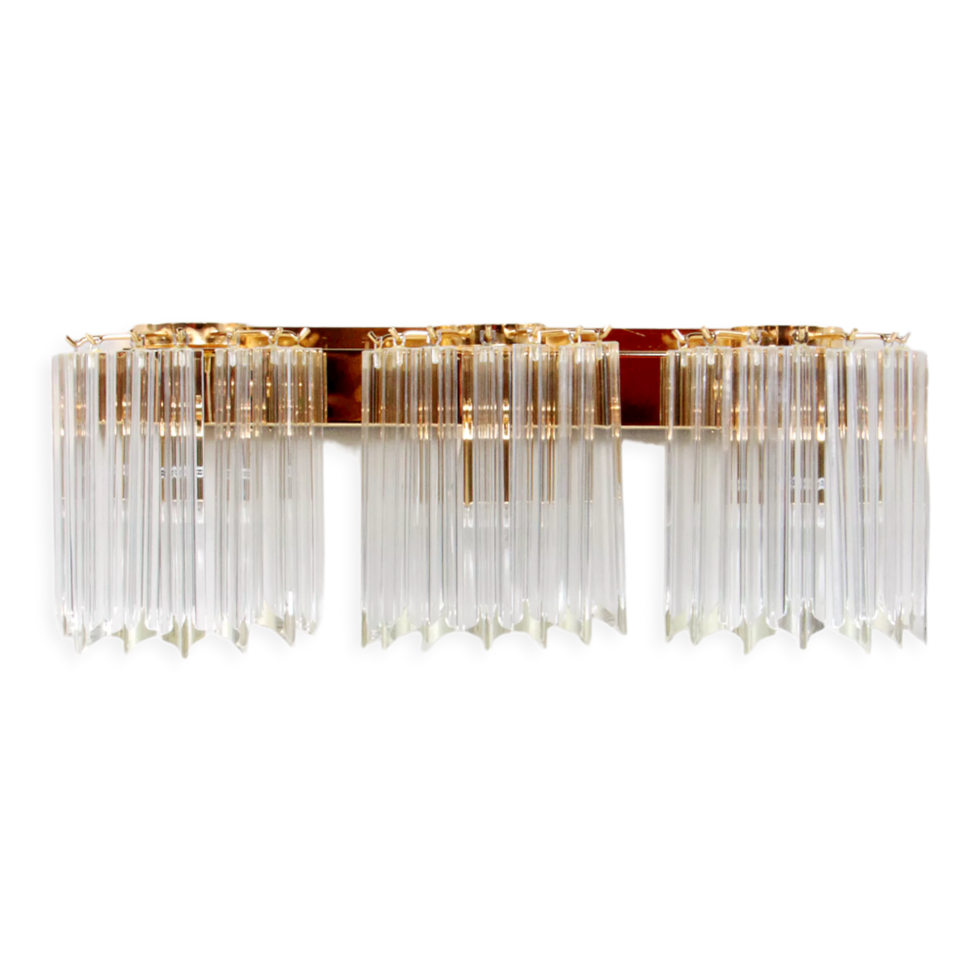 Murano glass Italian wall lamp design by Venini, 1970 Italy