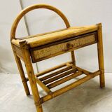 Rattan bedside tables