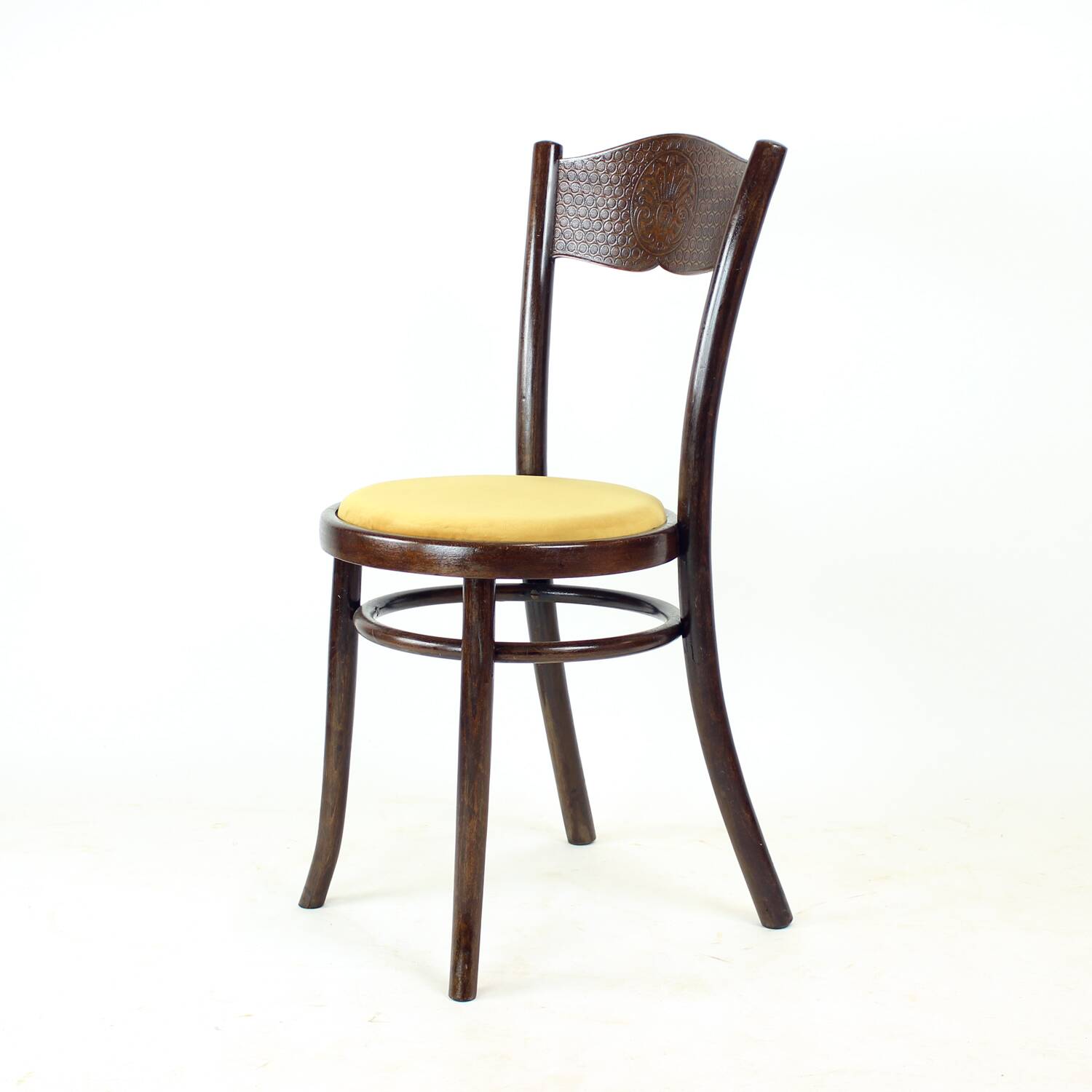 Vintage Bentwood Chair, Thonet Design, Czechoslovakia 1940s