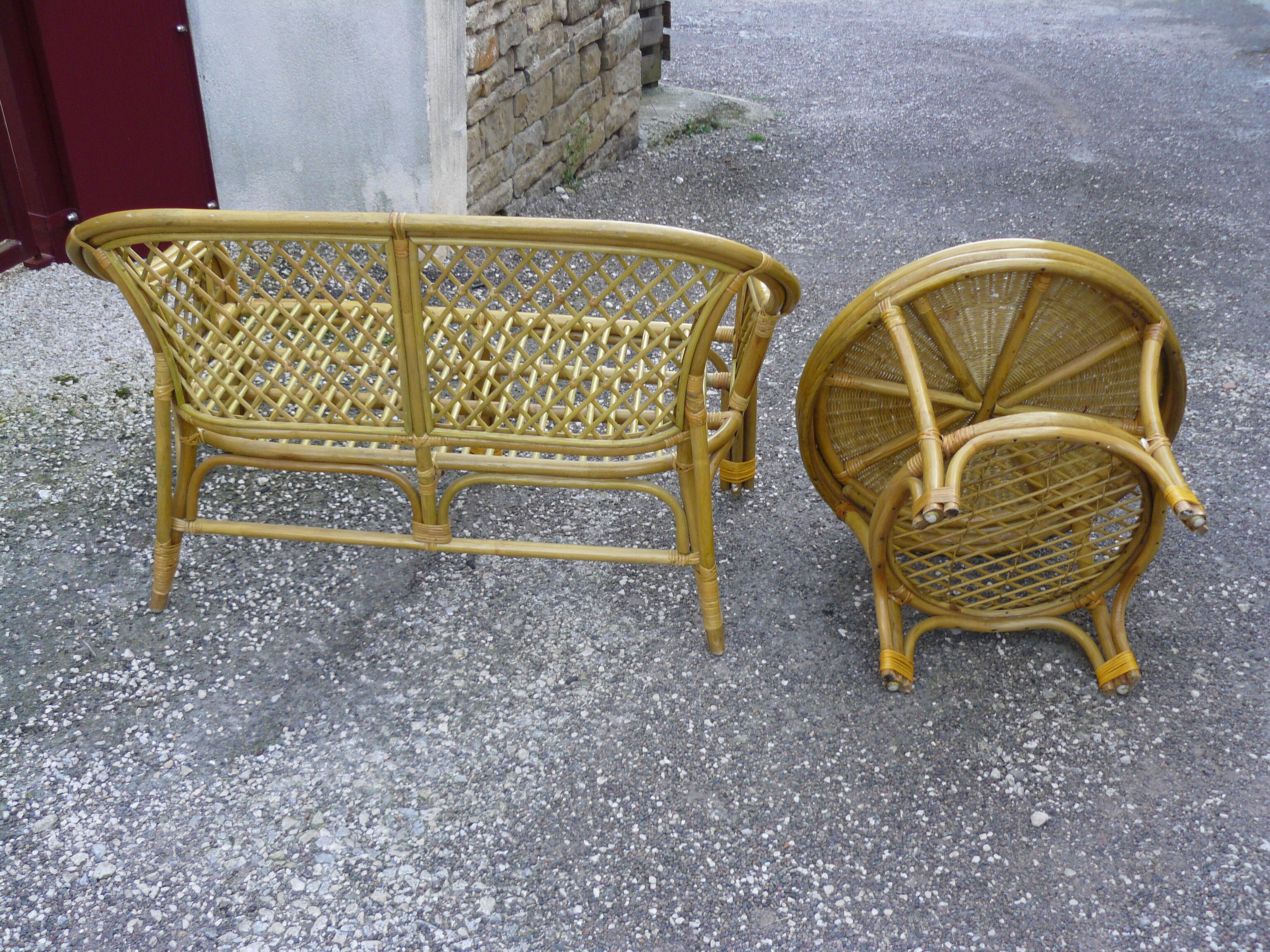 Rattan sofa