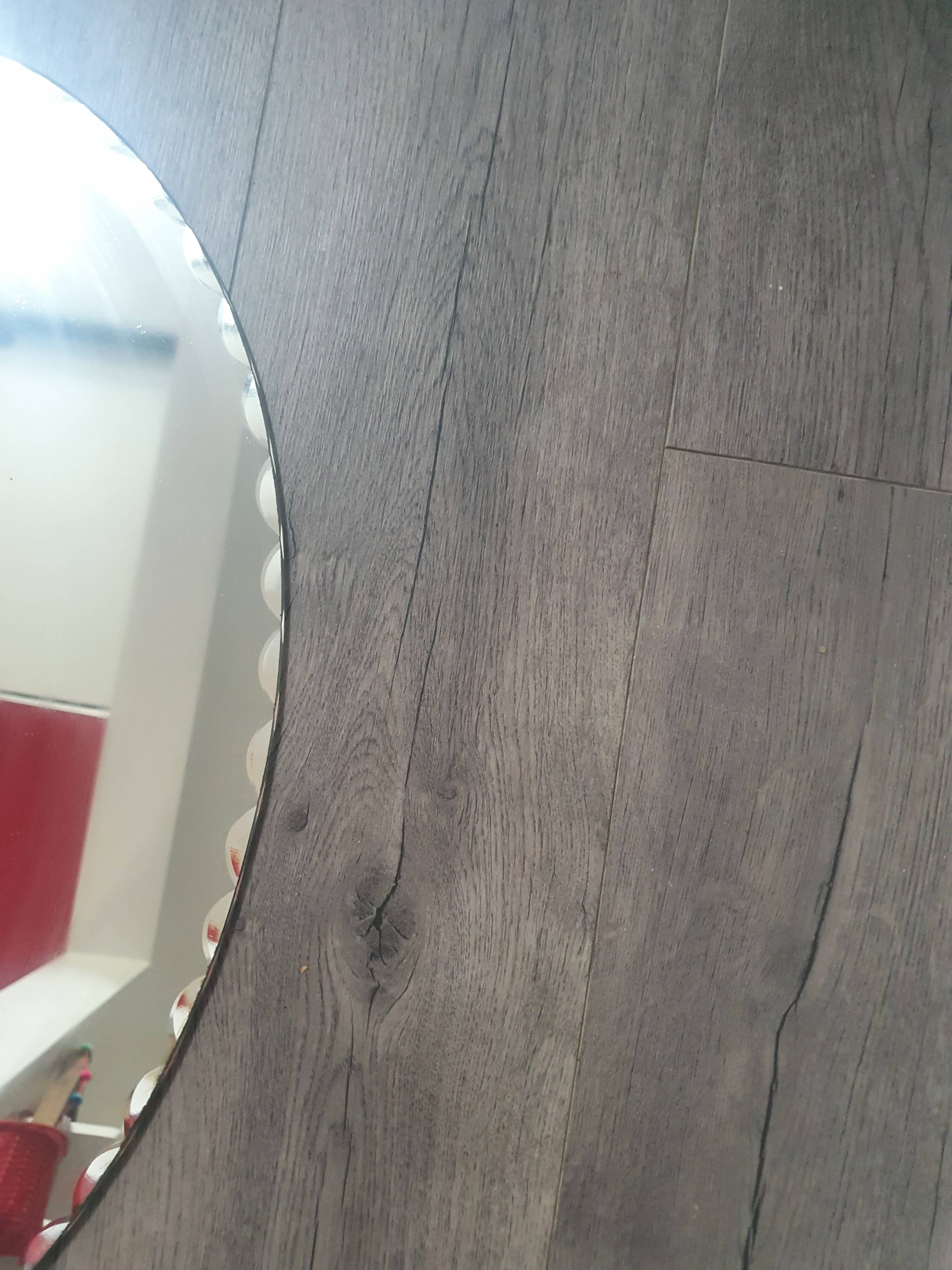 Miroir oval biseauté vintage année 60 60cm sur 42cm