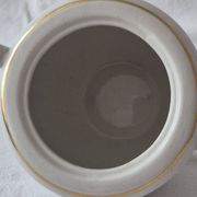 Covered sugar bowl half-porcelain Lunéville Keller and Guerin A587