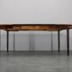 1960s Danish extendable palisander dining table, 4 leaves, restored