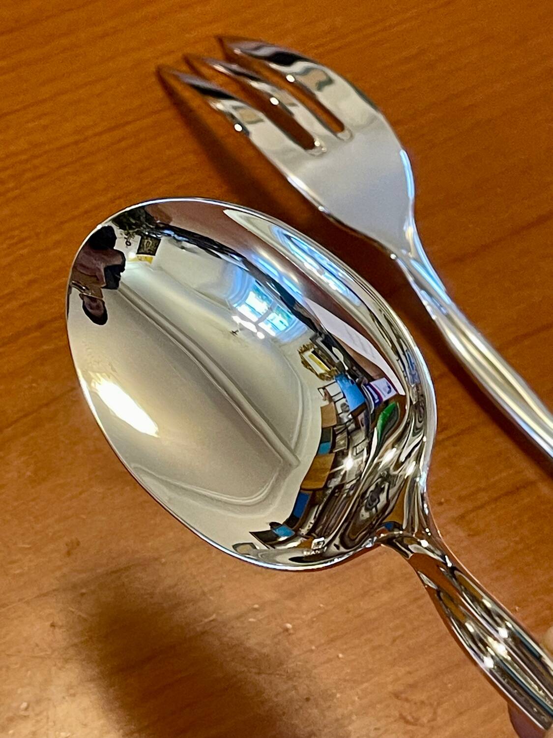 Christofle Galéa, 2 serving cutlery in very good condition.